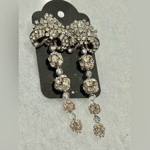 Vintage Elegance w Designer Lois Ann Crystal Drop Stunning Crystal Glitz Beauty